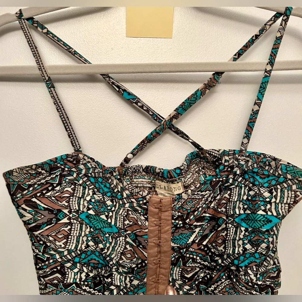 Billibong Aztec Print Ruched Bodice SunDress - Picture 5 of 10